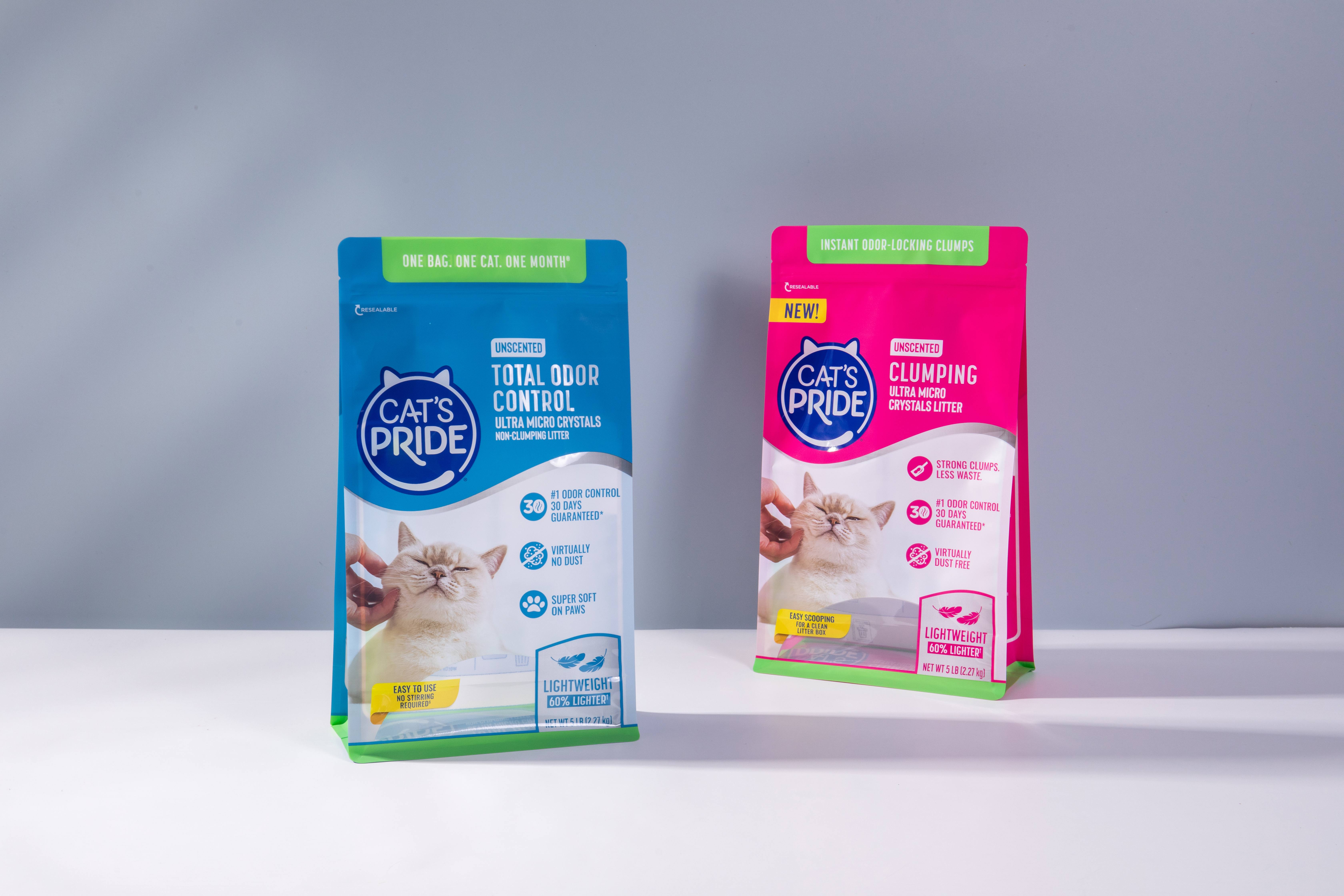 Flat bottom cat litter bag